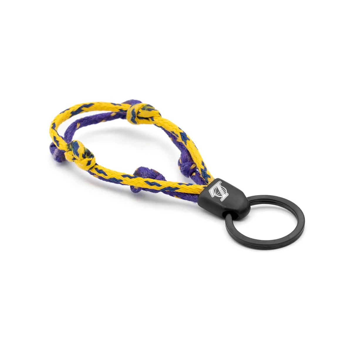 LA Lakers Bracenet Purple & Gold Upcycled Fishing Net Keychain