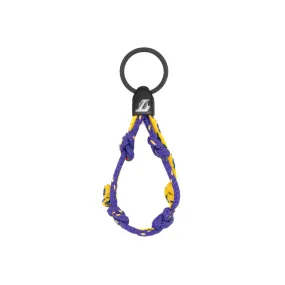 LA Lakers Bracenet Purple & Gold Upcycled Fishing Net Keychain