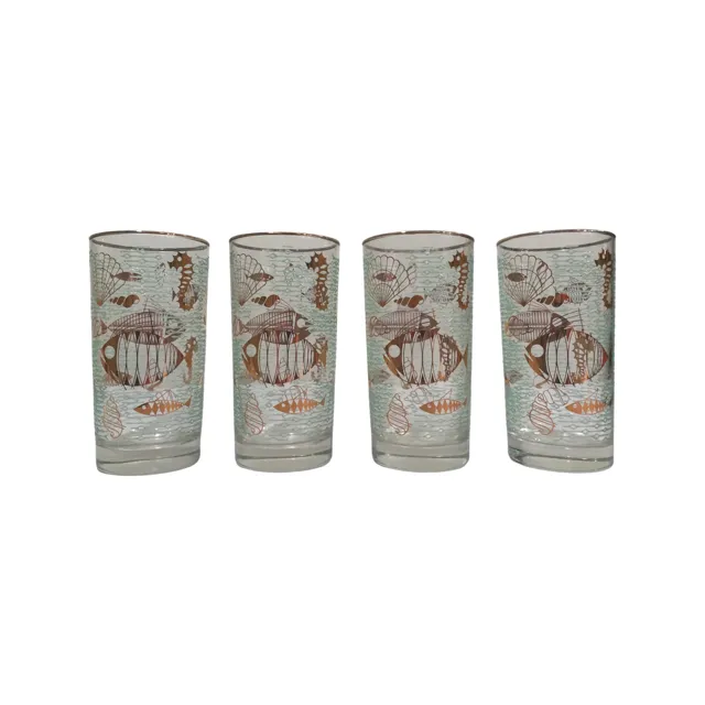 Libbey Mid-Century Marine Life Glasses (Set of 4)