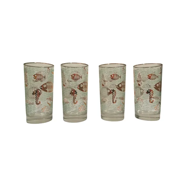 Libbey Mid-Century Marine Life Glasses (Set of 4)