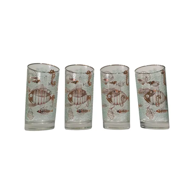 Libbey Mid-Century Marine Life Glasses (Set of 4)