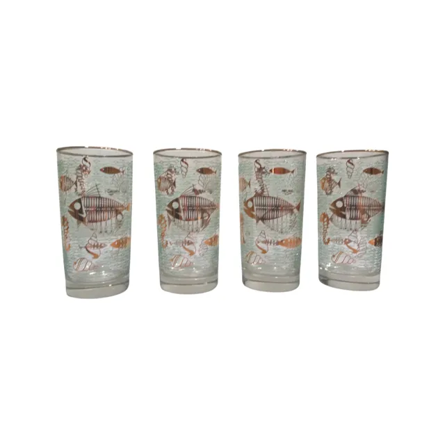 Libbey Mid-Century Marine Life Glasses (Set of 4)