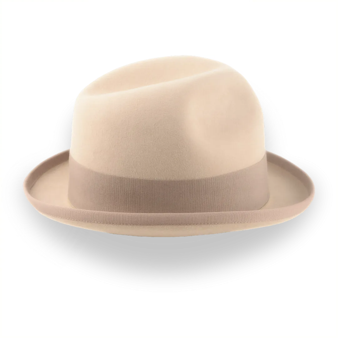 Light Camel Vintage Style Homburg Hat for Men | The Phaeton