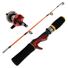 Lixada Ice Fishing Rod Reel Combo Complete Kit with Ice Skimmer Sc-oop and Carry Bag Lures Hooks Swivels Accessories