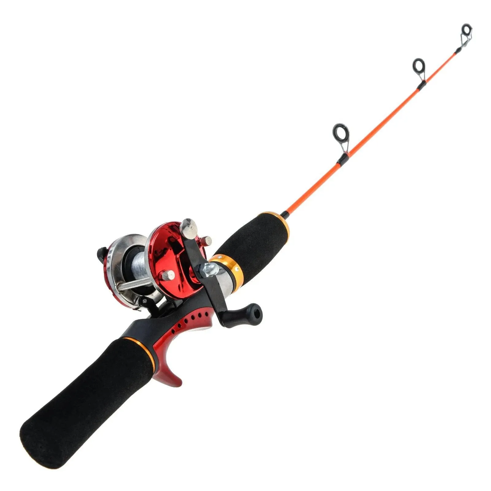 Lixada Ice Fishing Rod Reel Combo Complete Kit with Ice Skimmer Sc-oop and Carry Bag Lures Hooks Swivels Accessories