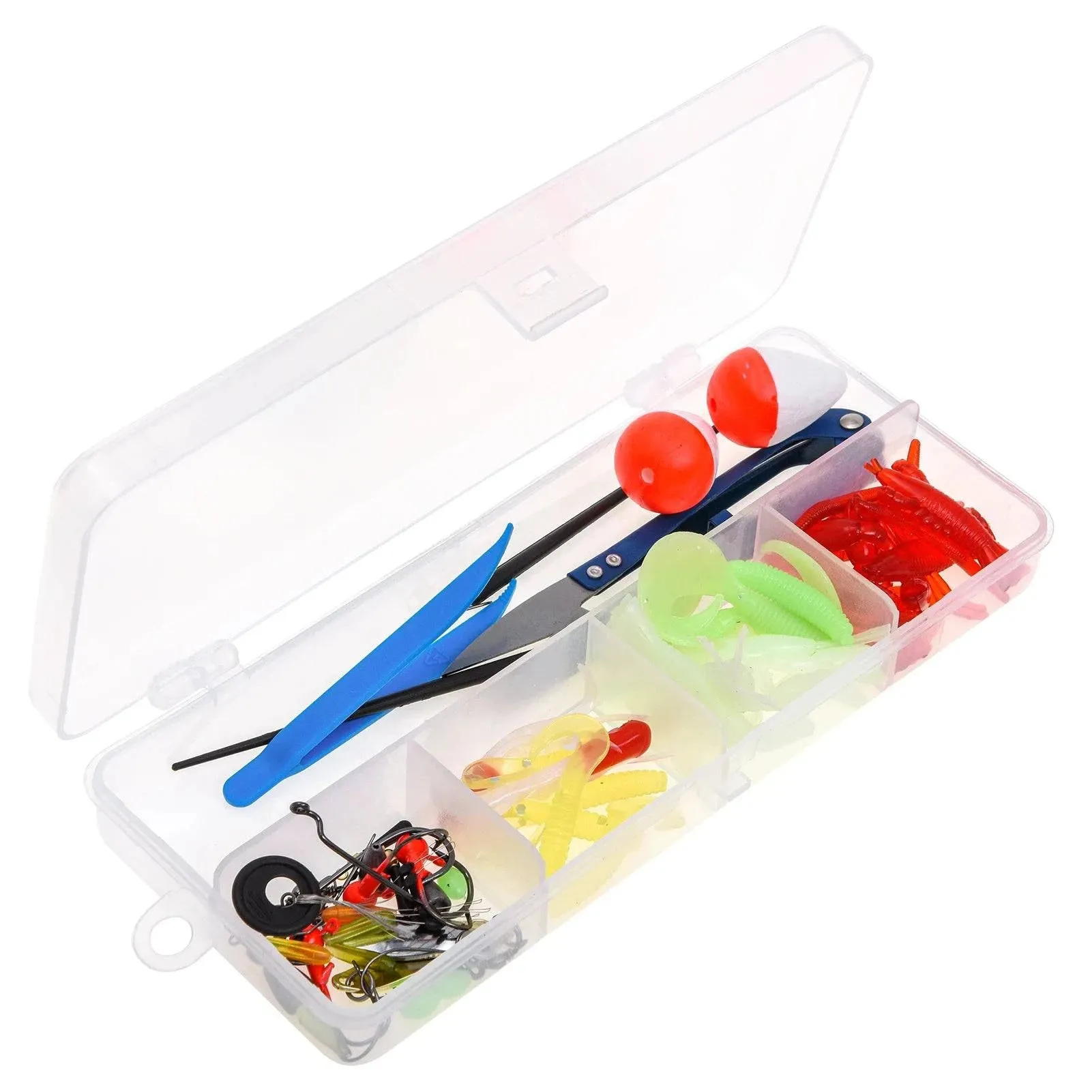 Lixada Ice Fishing Rod Reel Combo Complete Kit with Ice Skimmer Sc-oop and Carry Bag Lures Hooks Swivels Accessories