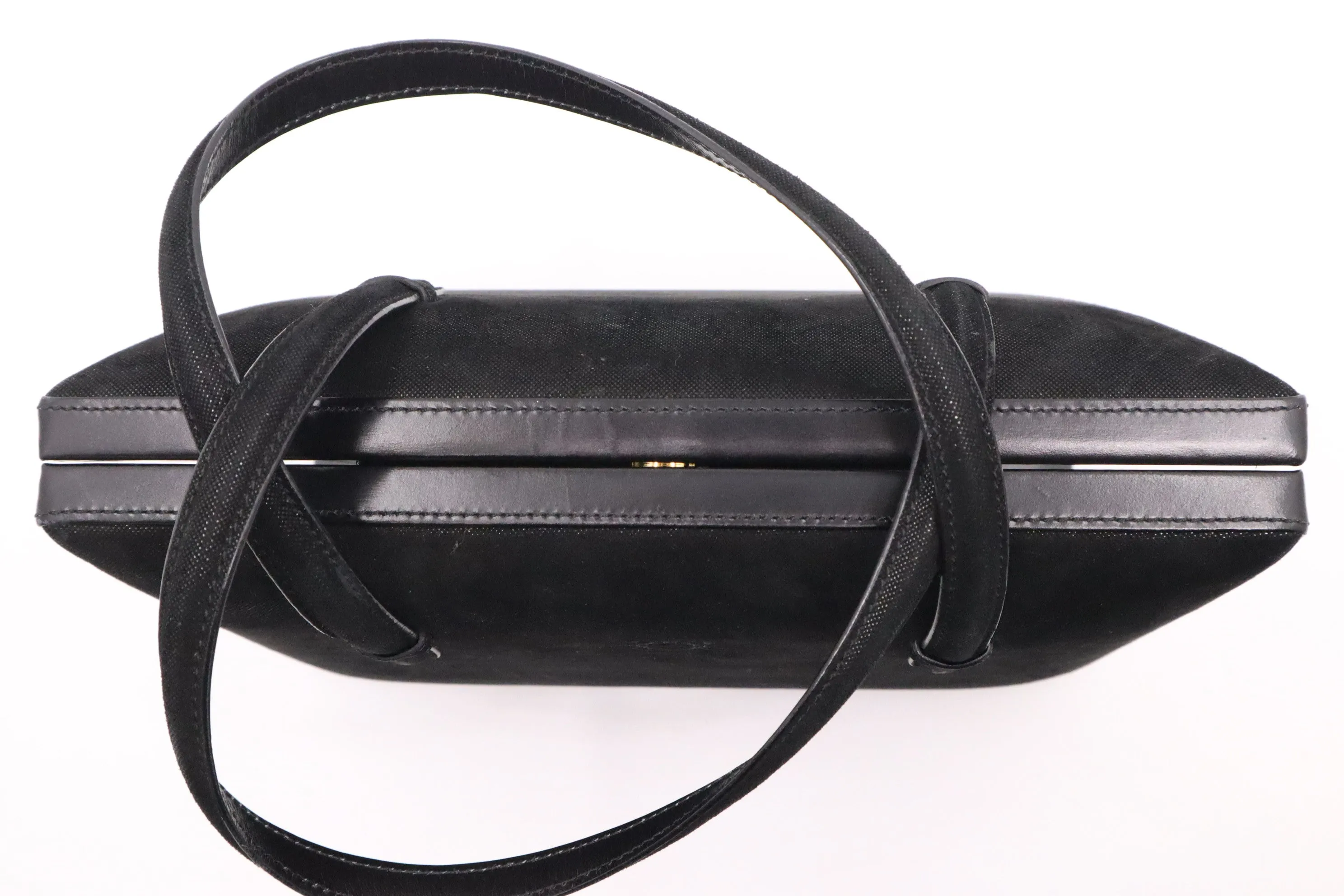 Loewe Narciso Handbag in Black Velour Leather