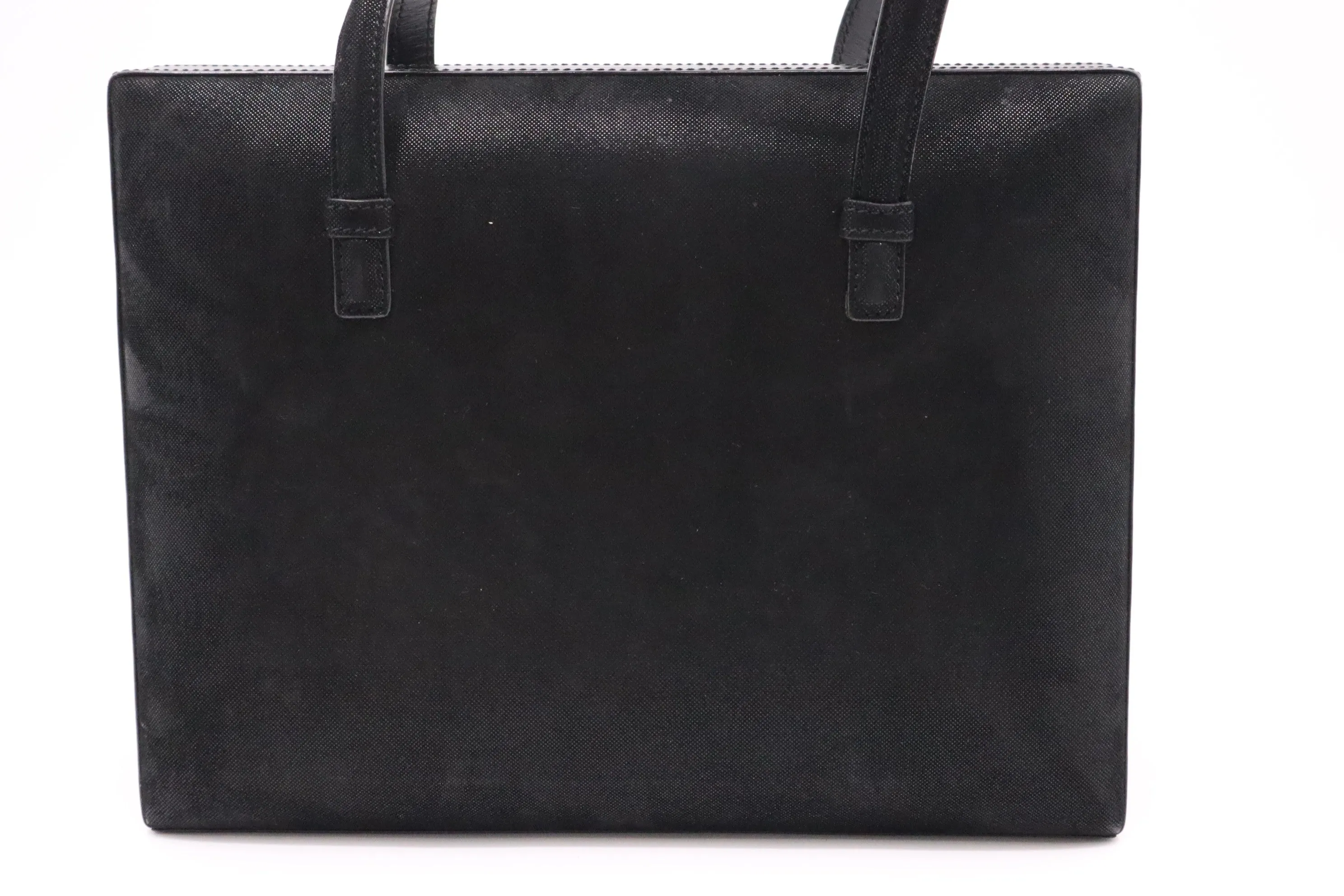 Loewe Narciso Handbag in Black Velour Leather