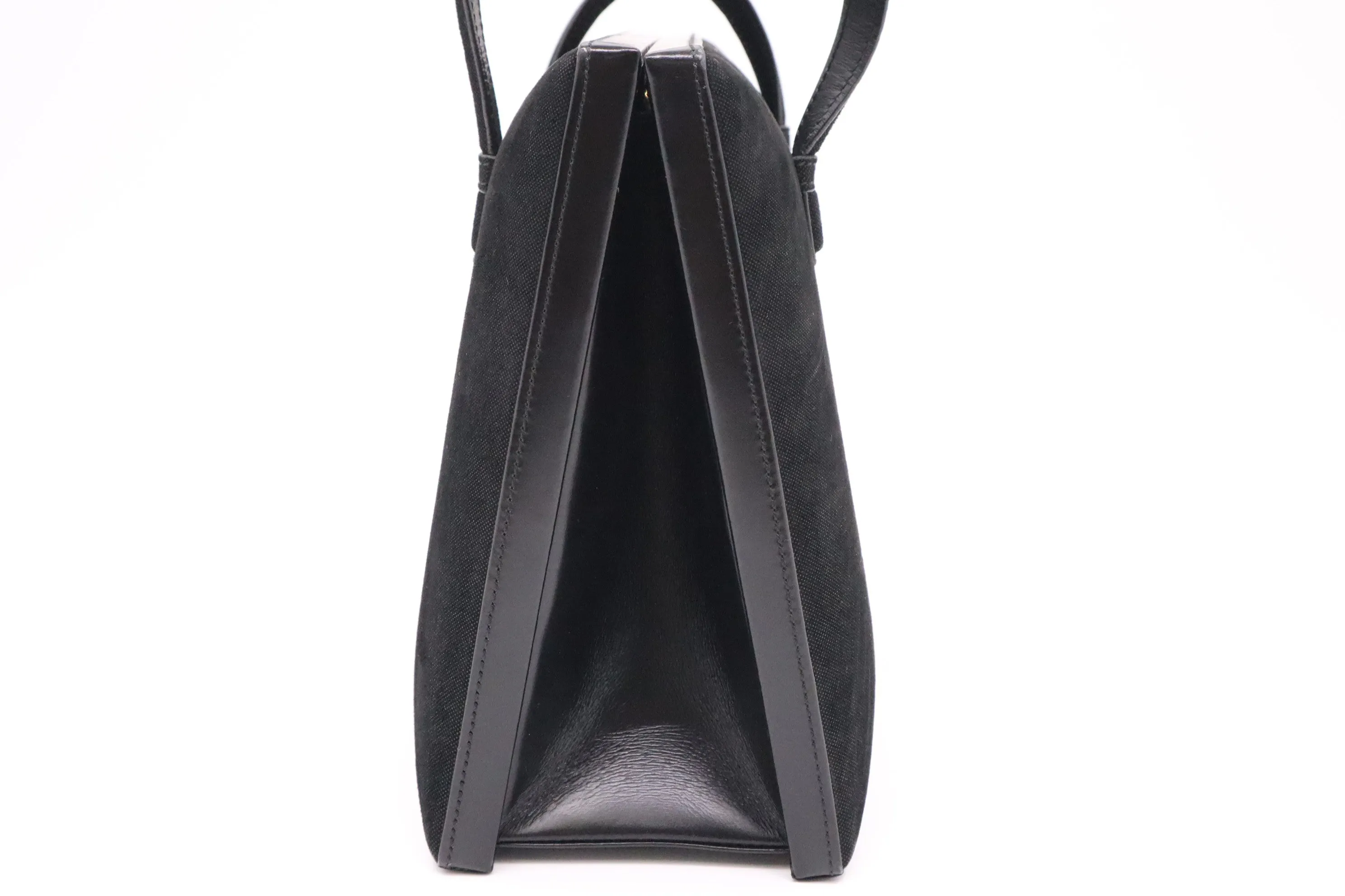 Loewe Narciso Handbag in Black Velour Leather