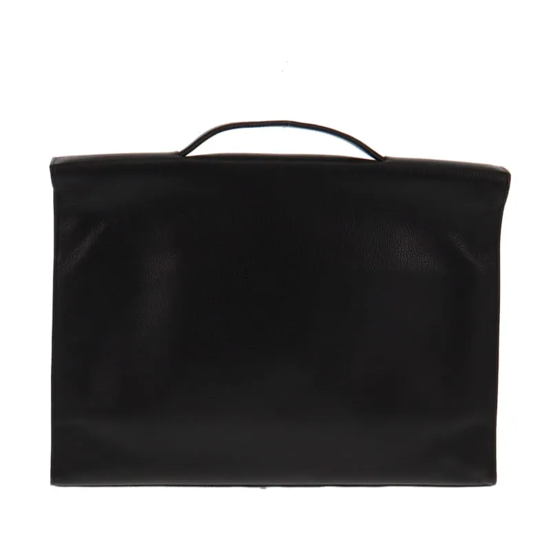 Longchamp Black Leather Le Foulonne Briefcase