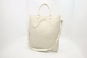 Louis Vuitton Sac Plat in Off White Empreinte Leather