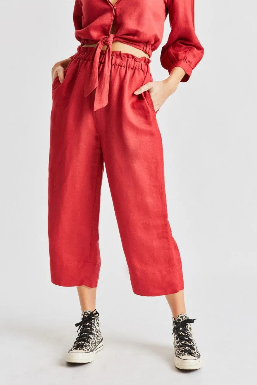 Luna Pant - Lava Red