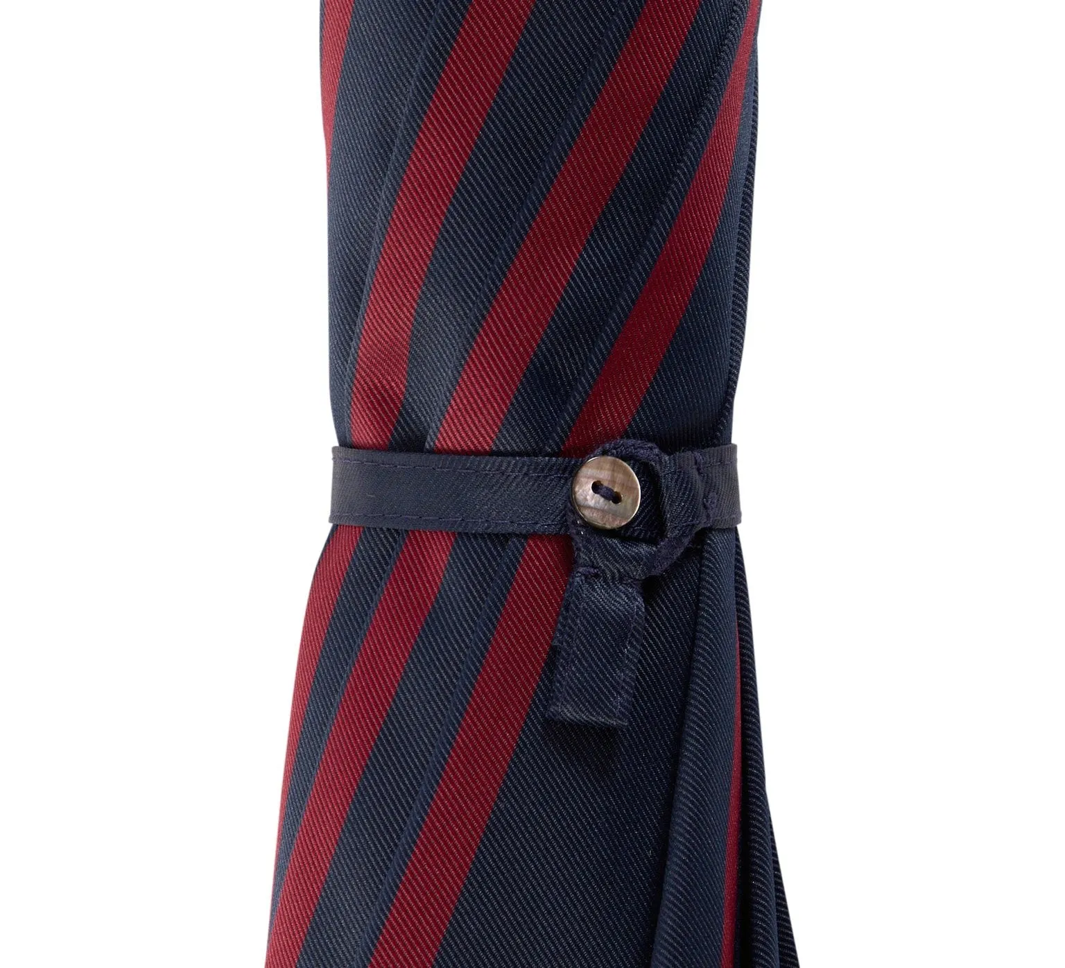 Maglia Francesco Navy and Red Travel Umbrella with Maple Handle