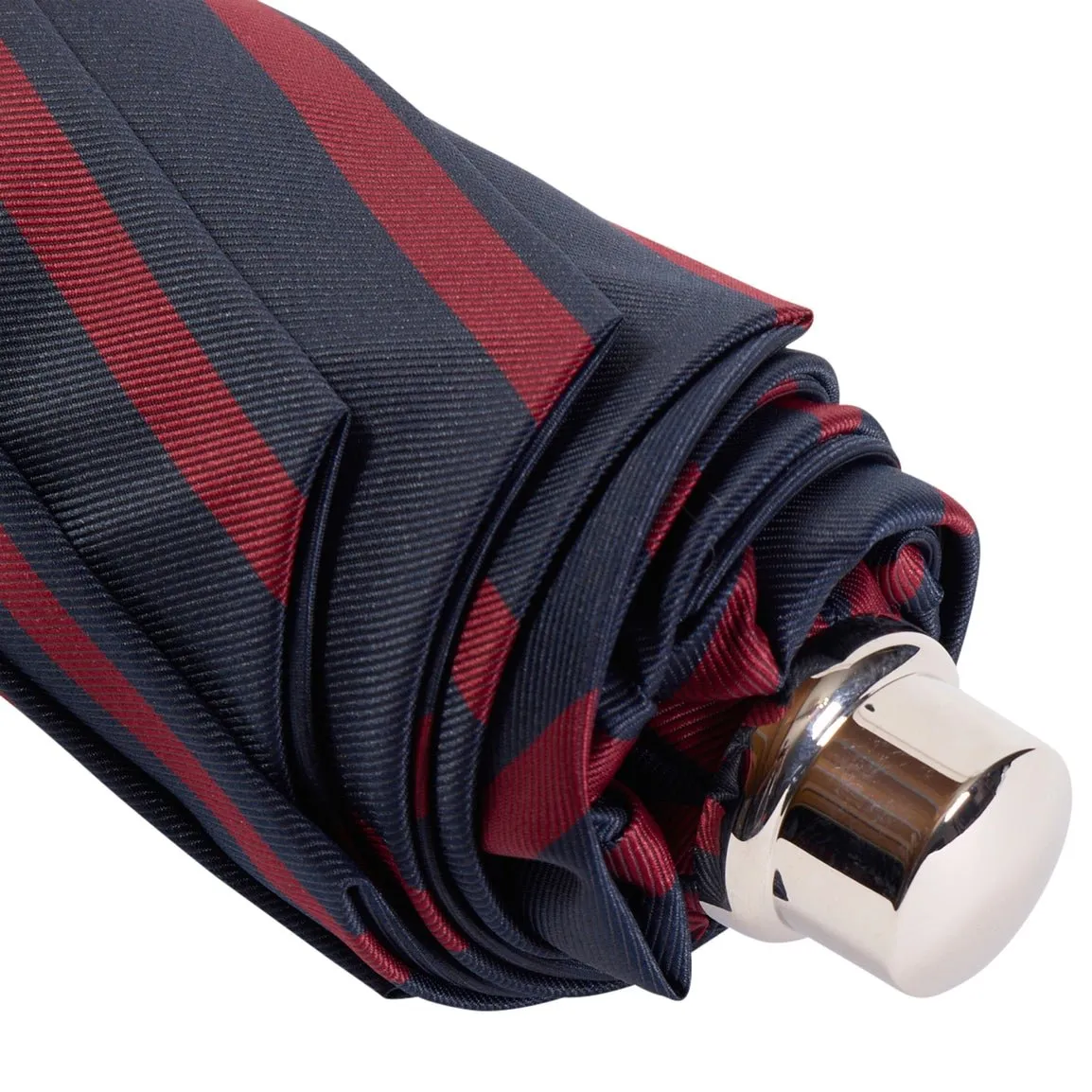 Maglia Francesco Navy and Red Travel Umbrella with Maple Handle