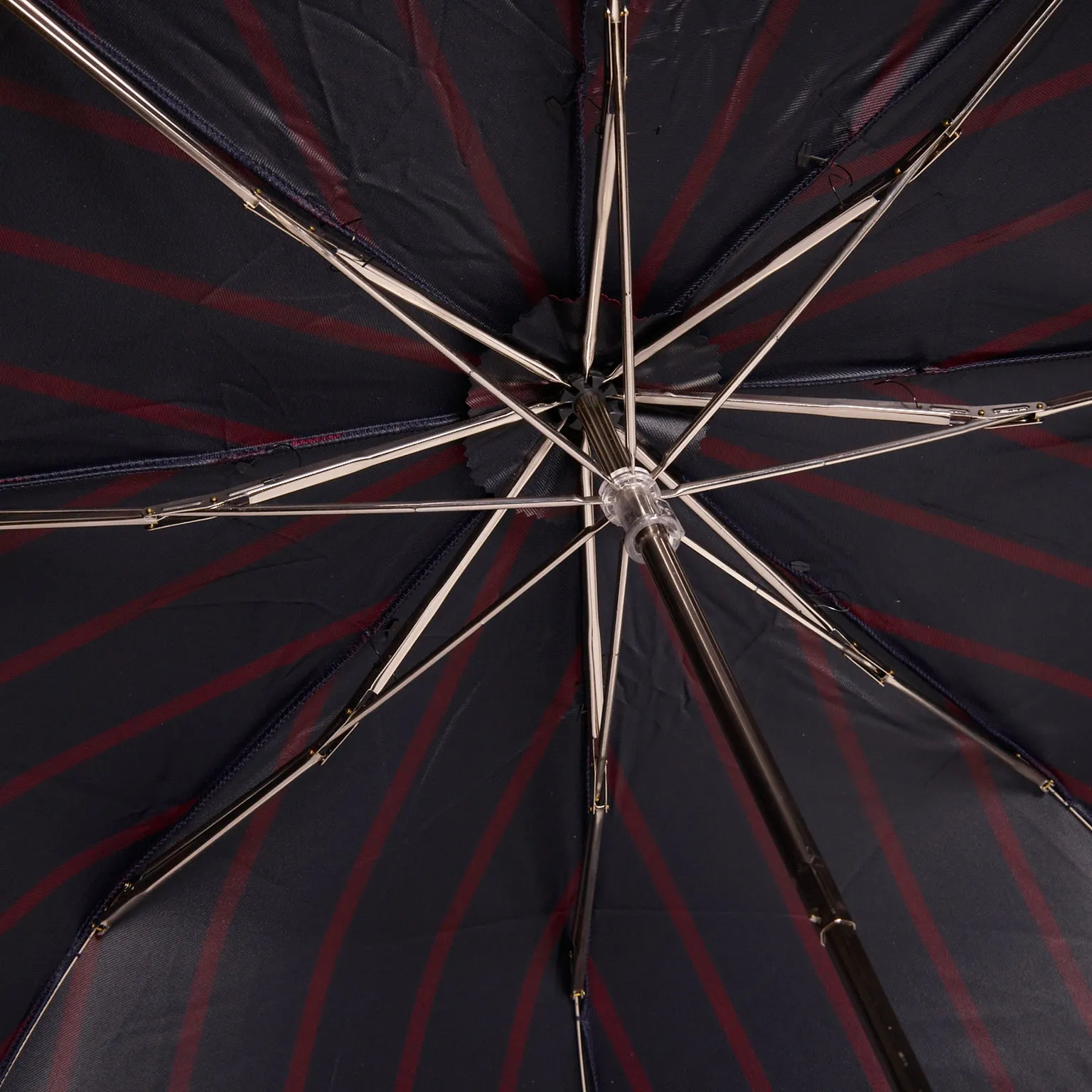 Maglia Francesco Navy and Red Travel Umbrella with Maple Handle