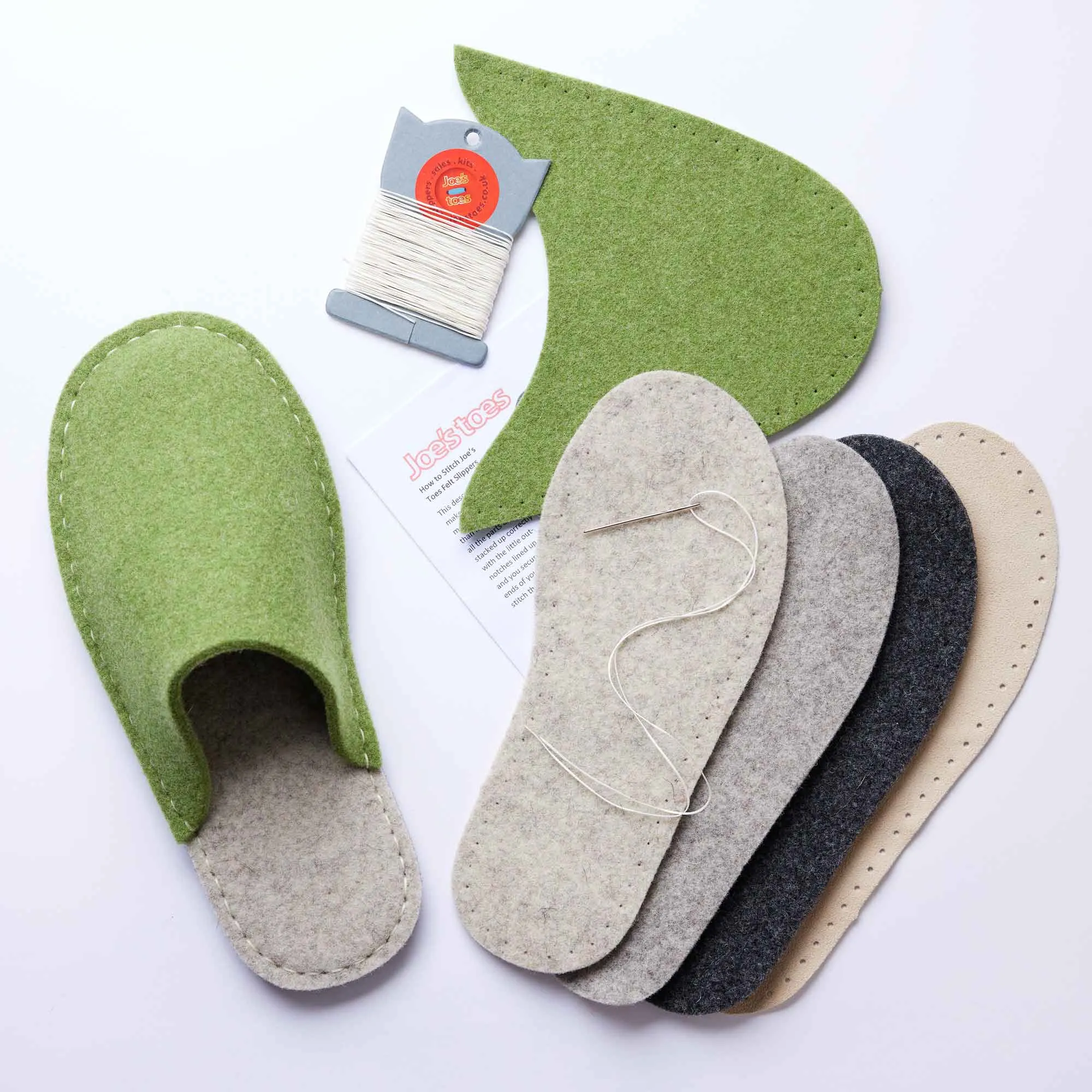 Make your own Felt Slipper Kit with Suede Outsoles