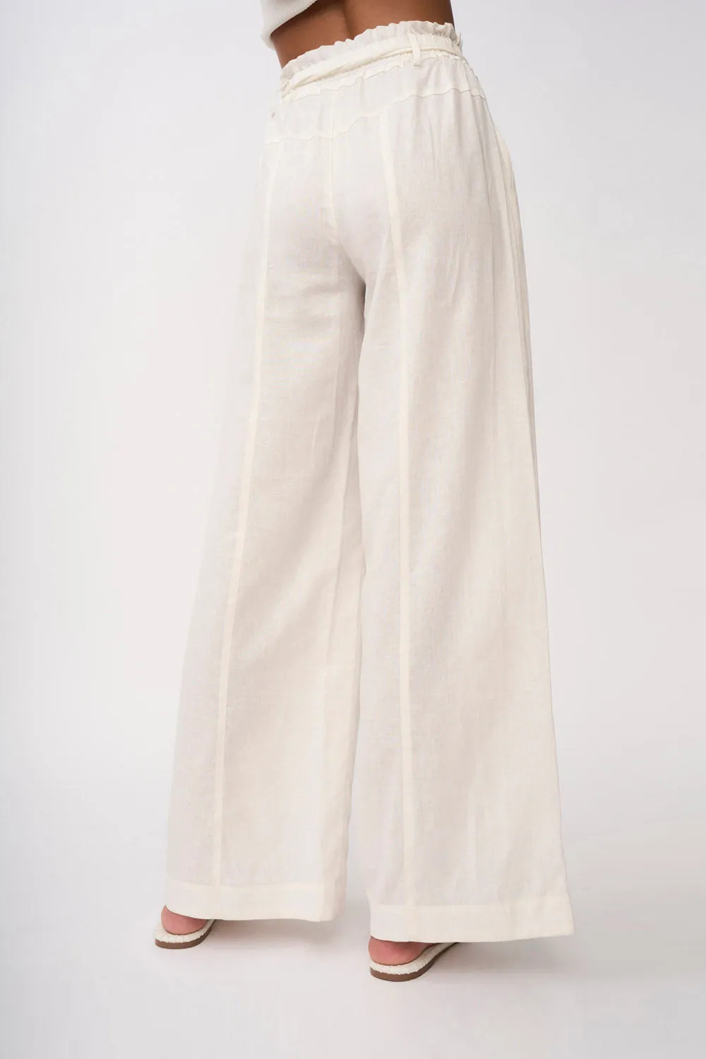 Malaya Linen Pant- Ivory