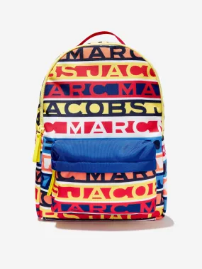 MARC JACOBS Kids Logo Print Backpack in Blue