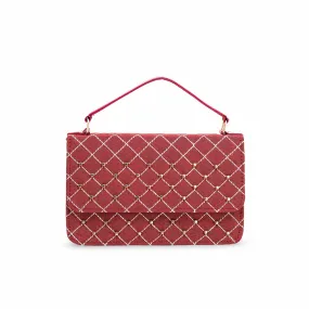 Maroon Formal Shoulder Bag P56092