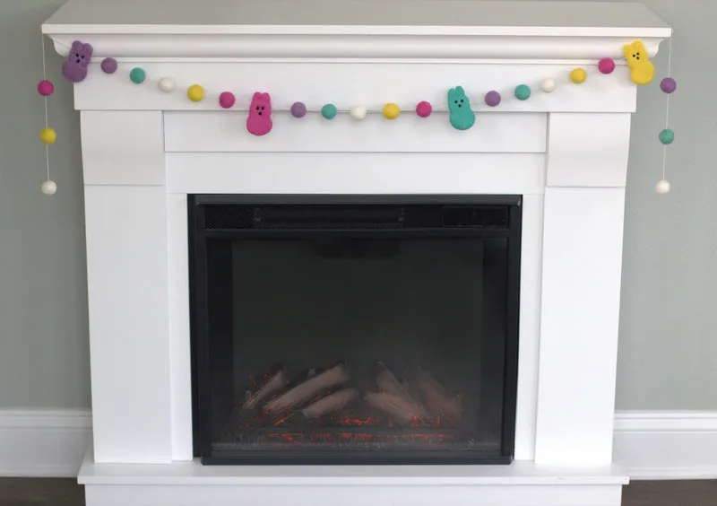 Marshmallow Bunny Easter Garland- Bright Colors