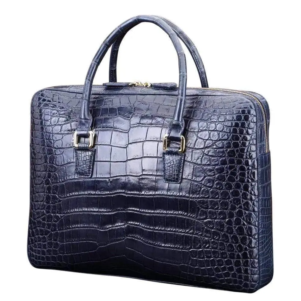 Men's  Crocodile Leather Briefcase Top Handle Bag  |  Rossieviren