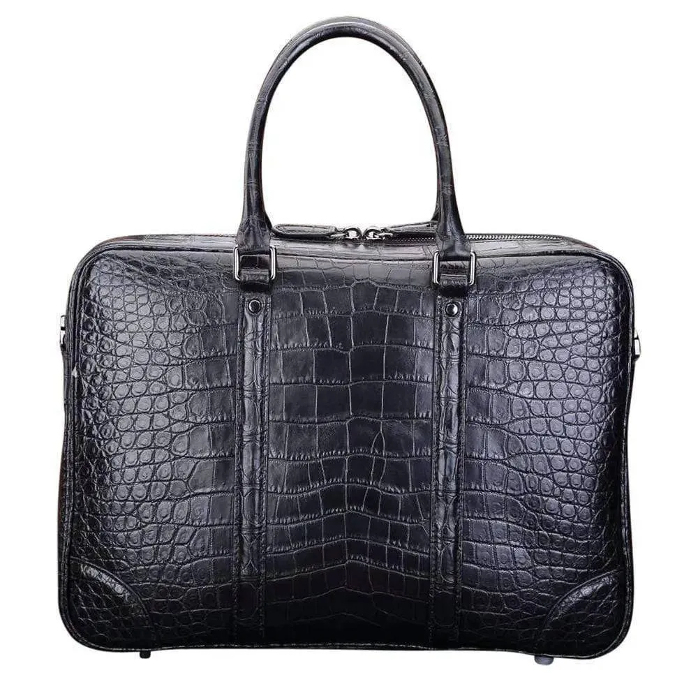 Men’s Fashion Crocodile Leather Bag Business Briefcase for Men