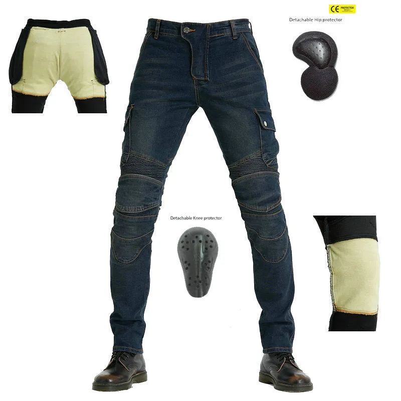 Men's Motorcycle Elastic Drop-resistant Multi-bag Pants