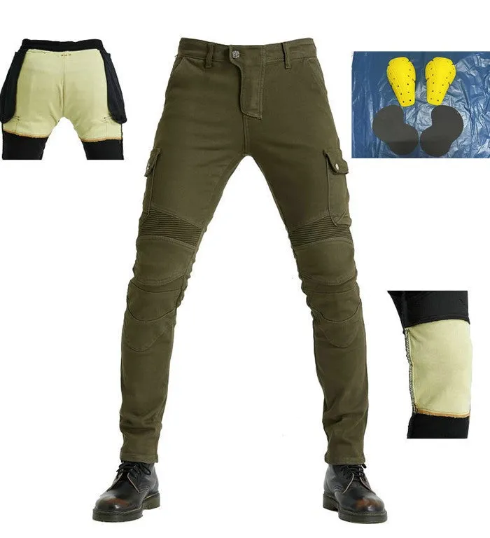 Men's Motorcycle Elastic Drop-resistant Multi-bag Pants