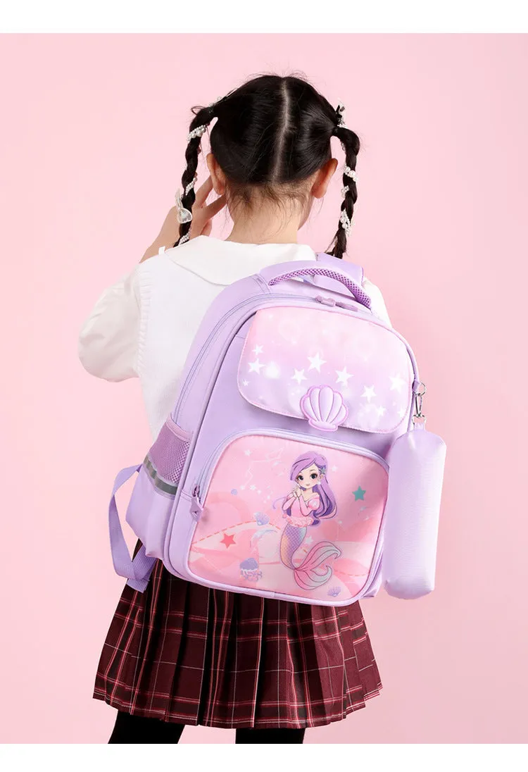 Mermaid Princess Schoolbag Girls Campus Backpack