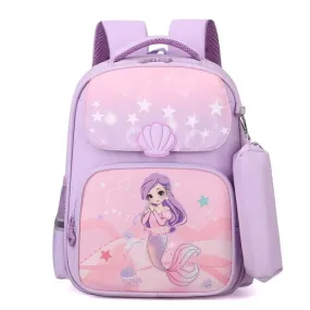 Mermaid Princess Schoolbag Girls Campus Backpack