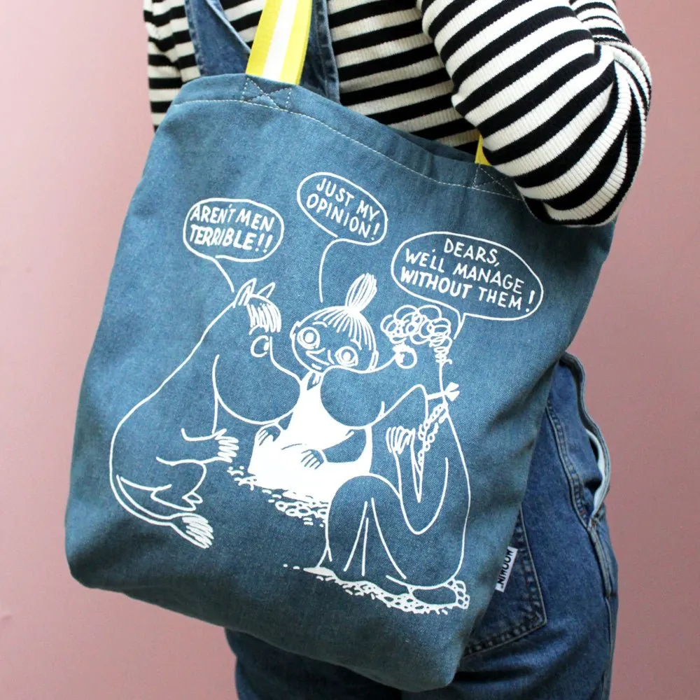 Moomin "Aren't Men Terrible" Denim Tote