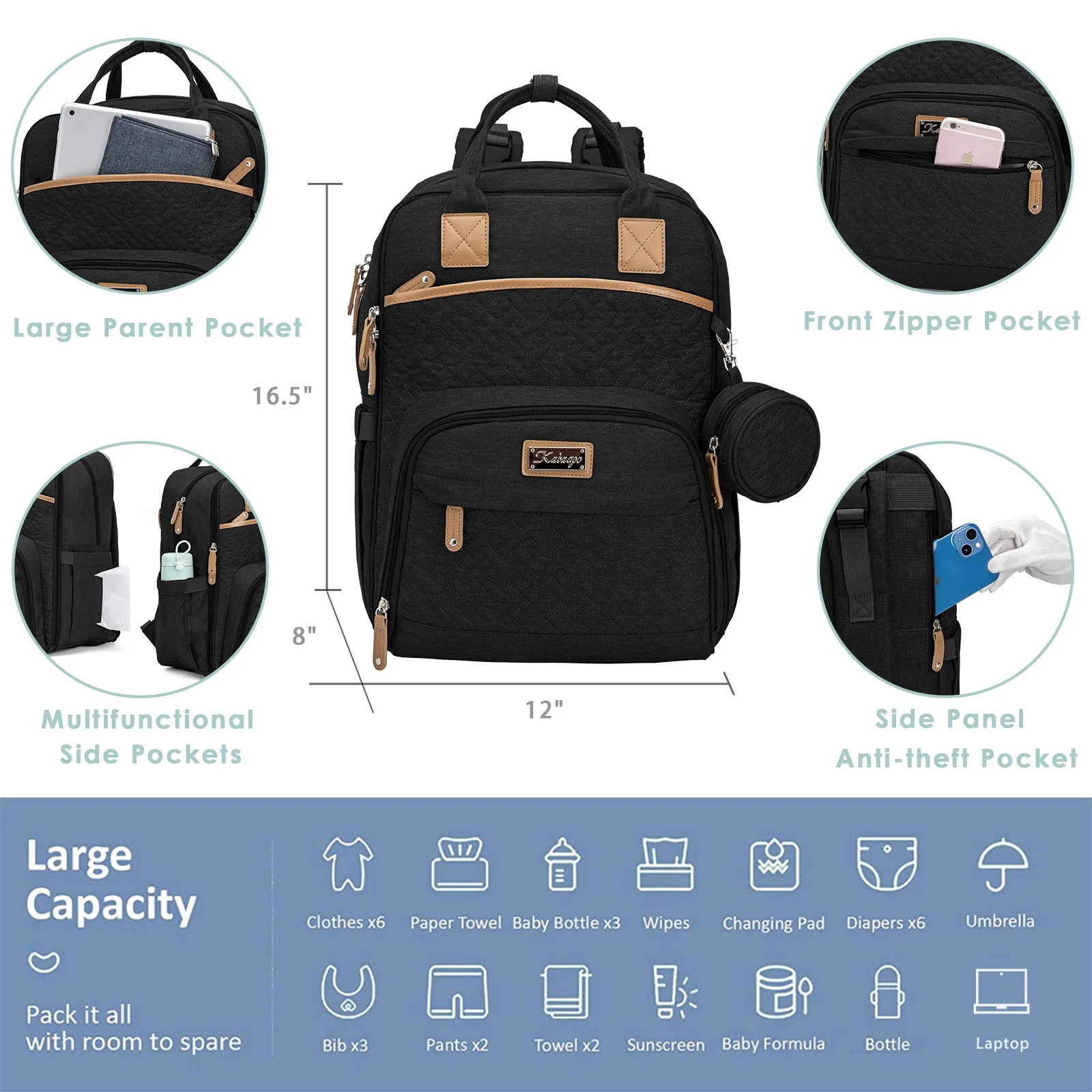 Multifunction Mommy Backpack Baby Diaper BagsMMB-3