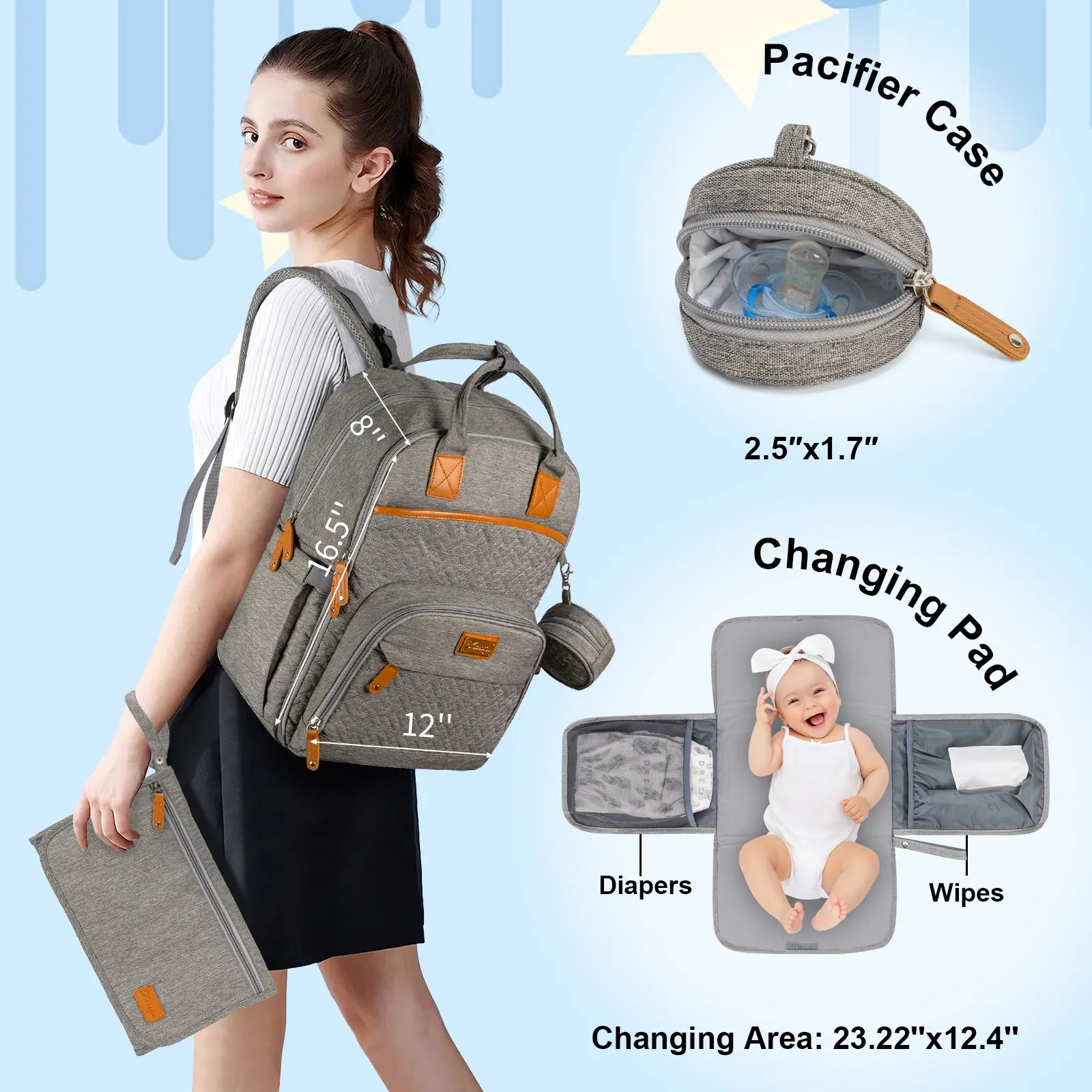 Multifunction Mommy Backpack Baby Diaper BagsMMB-3