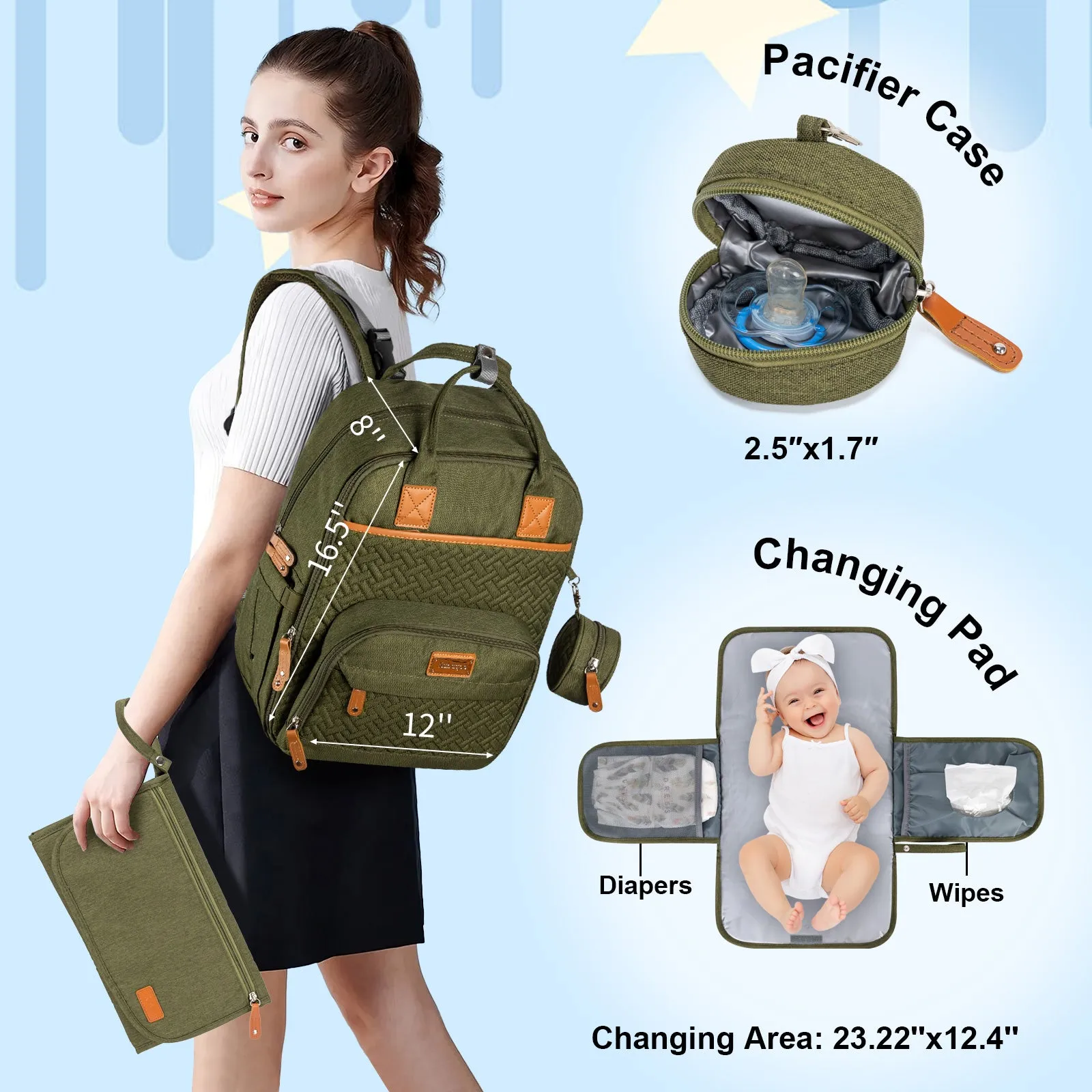 Multifunction Mommy Backpack Baby Diaper BagsMMB-3