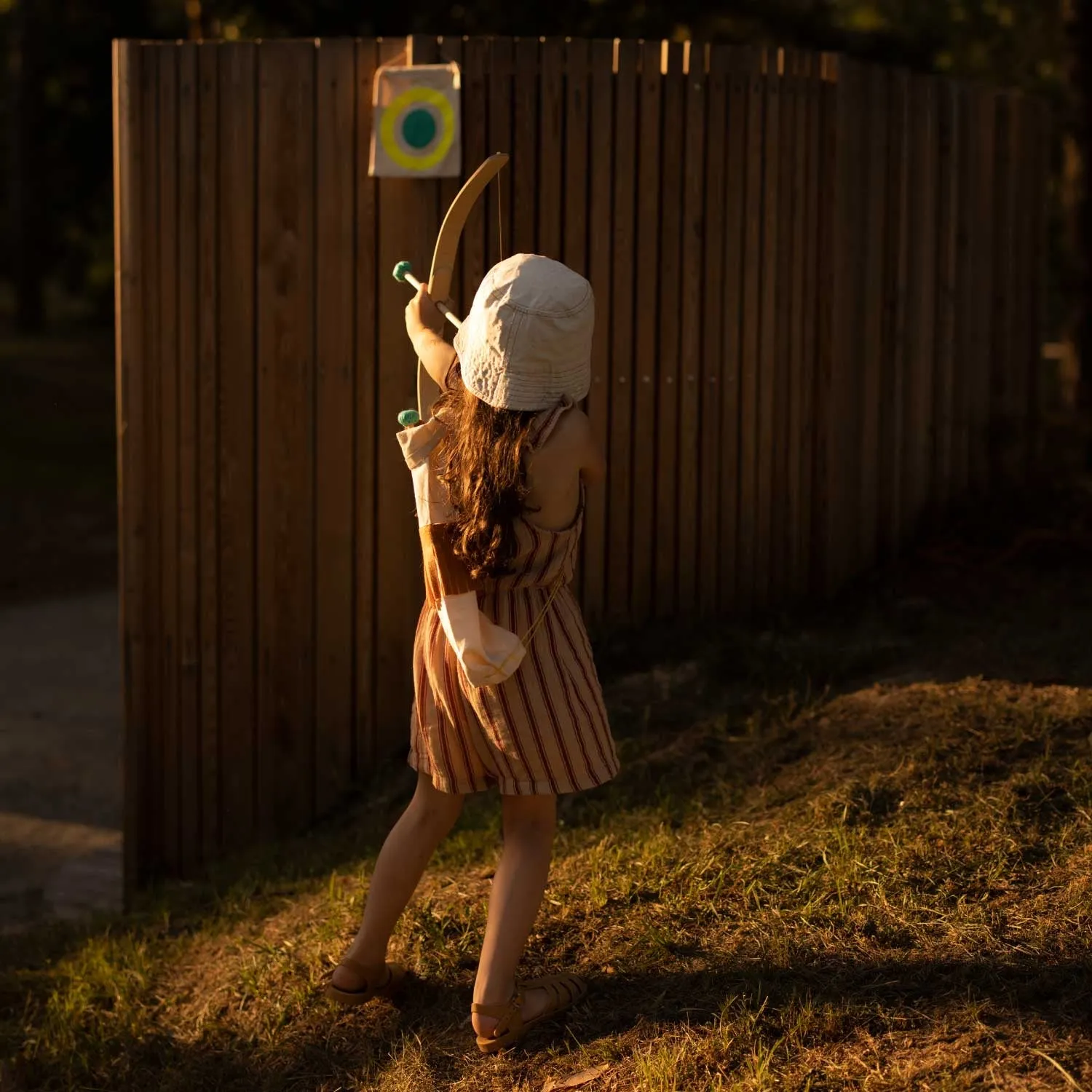 Natural Wooden Bow and Arrows