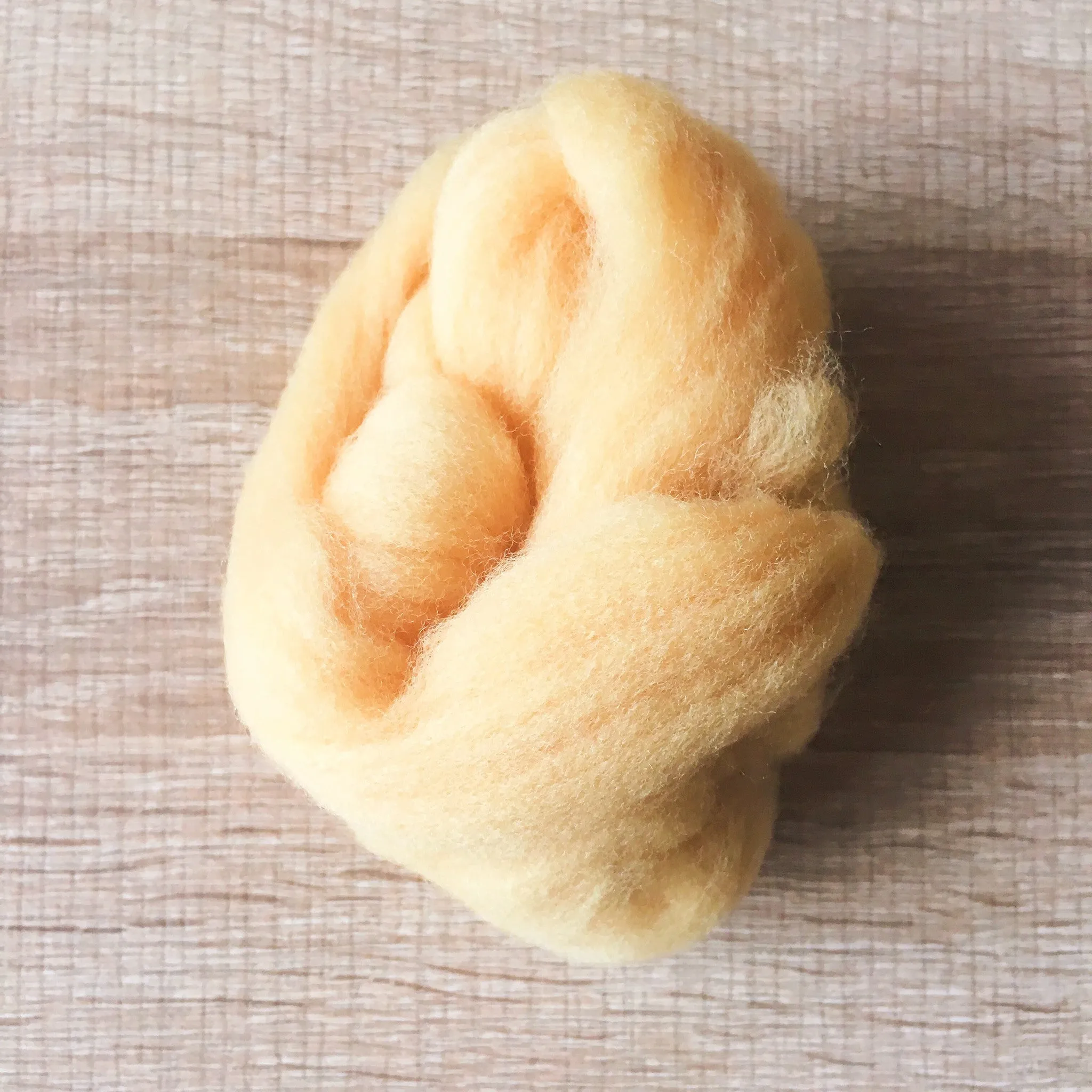 Needle felted wool felting Champagne yellow wool Roving for felting supplies short fabric easy felt