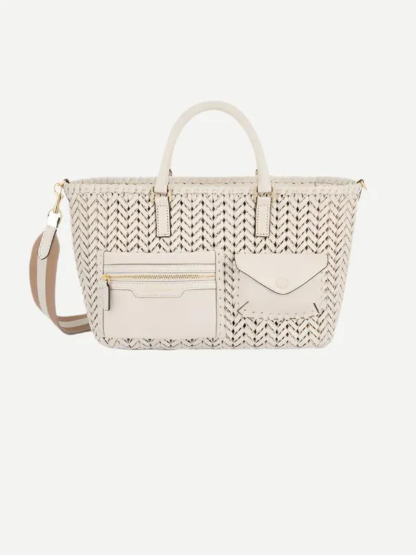 Neeson Small Pocket Tote in Chalk with Circus