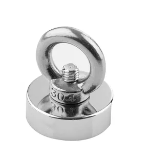 Neodymium Pot Magnet SS304 EYEBOLT - D36mm (41kg) | Recovery Fishing Magnet