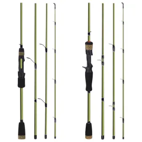 NFH X-ROD 4-Section Carbon Spinning or Casting Fishing Rod: Precision and Portability