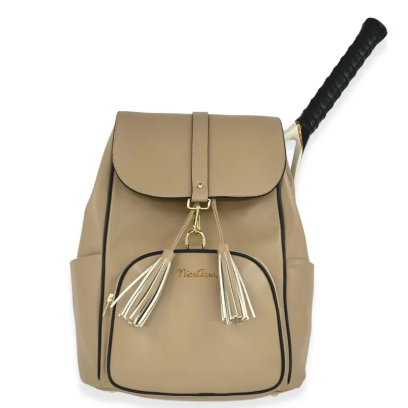 NiceAces Sara Tennis/Pickleball Backpack - Beige