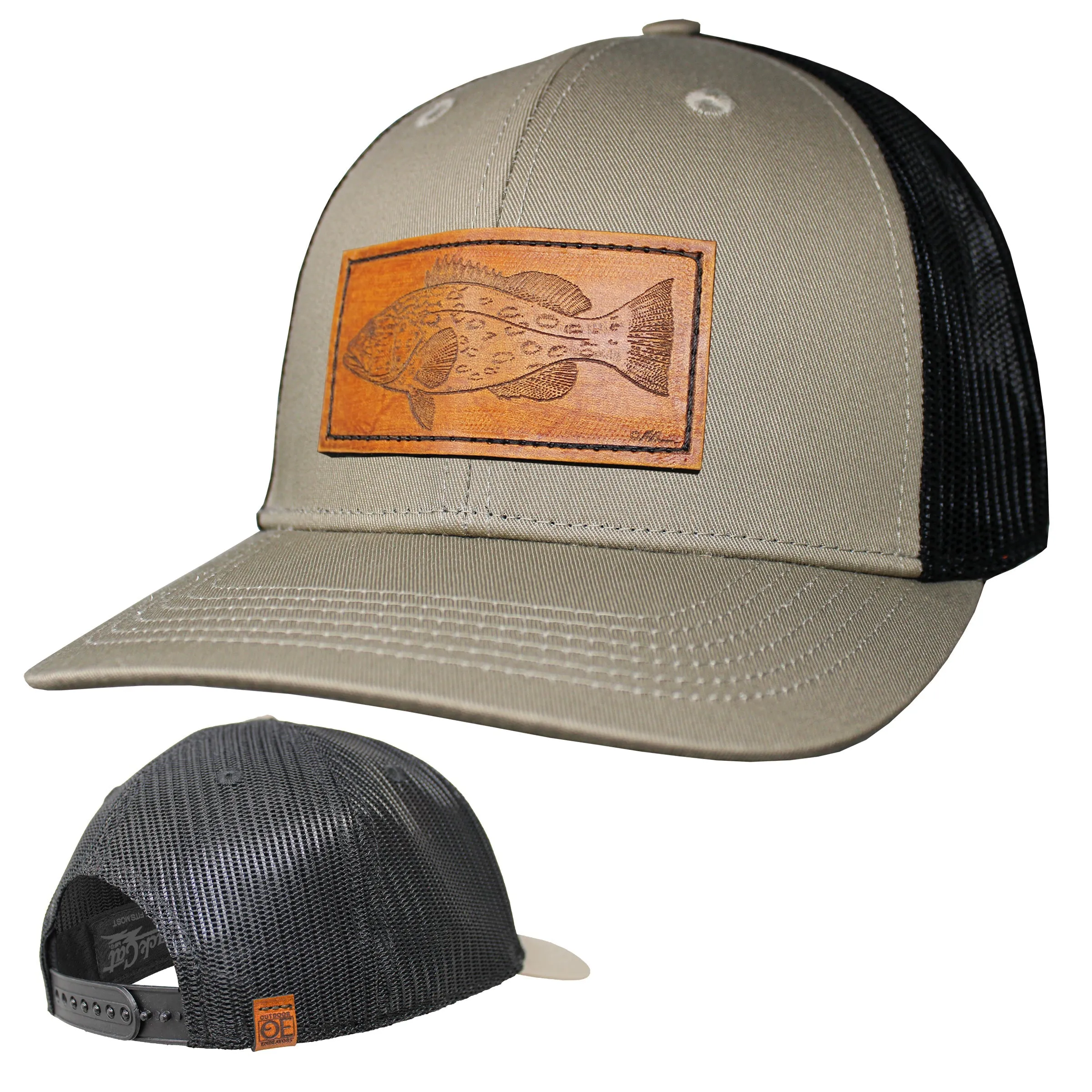 OE - Performance Trucker Hat - GAG Grouper Leather Patch