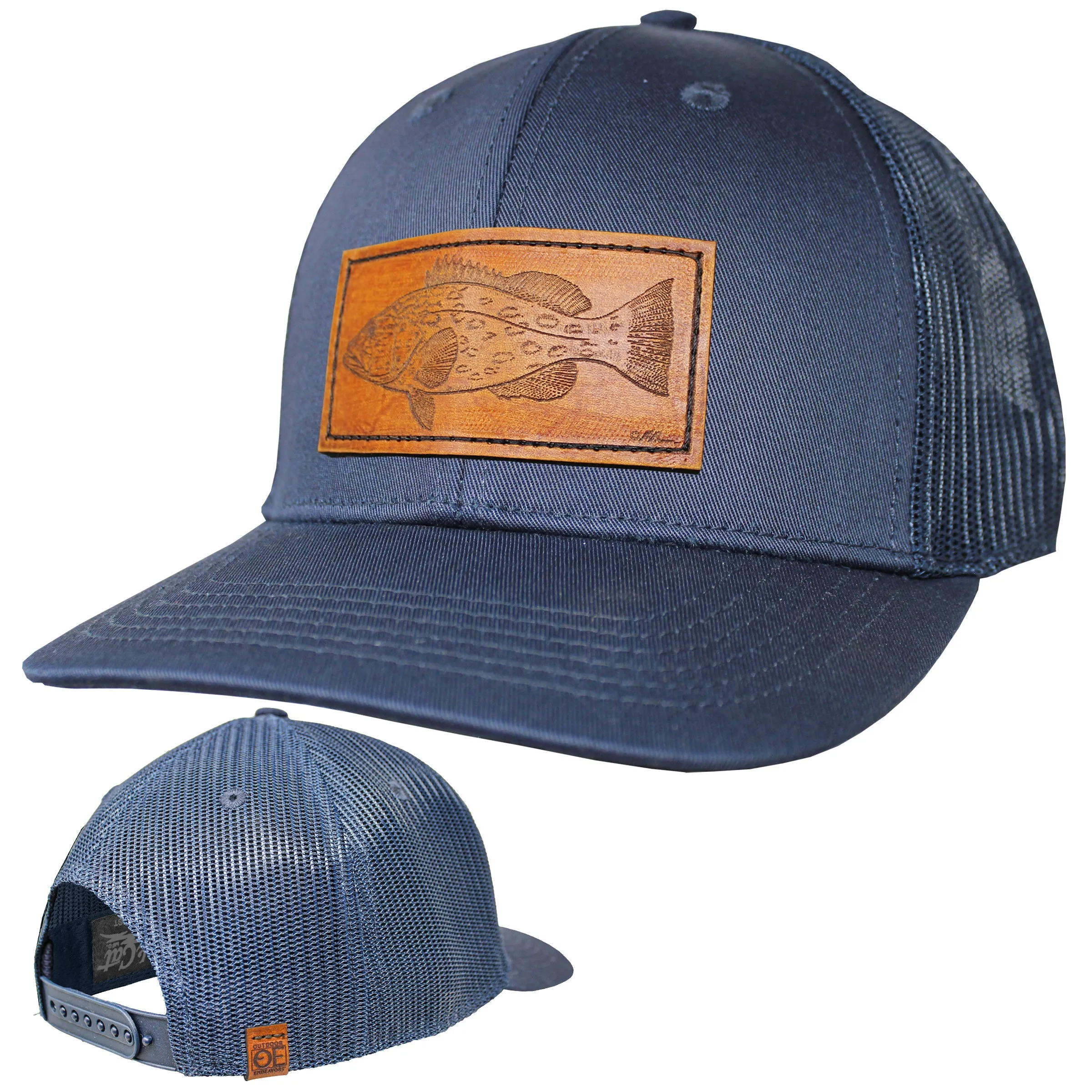 OE - Performance Trucker Hat - GAG Grouper Leather Patch