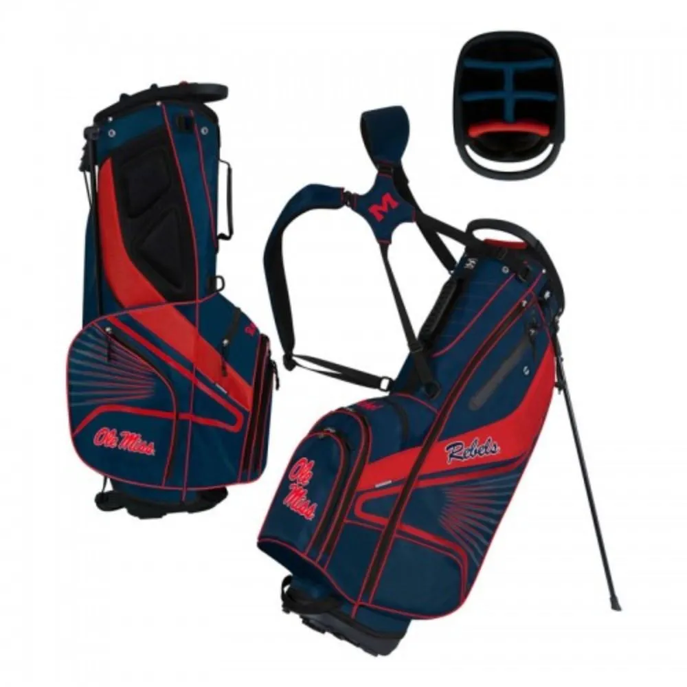 Ole Miss Rebels WinCraft "Grid Iron III" 6-Way Stand Golf Bag