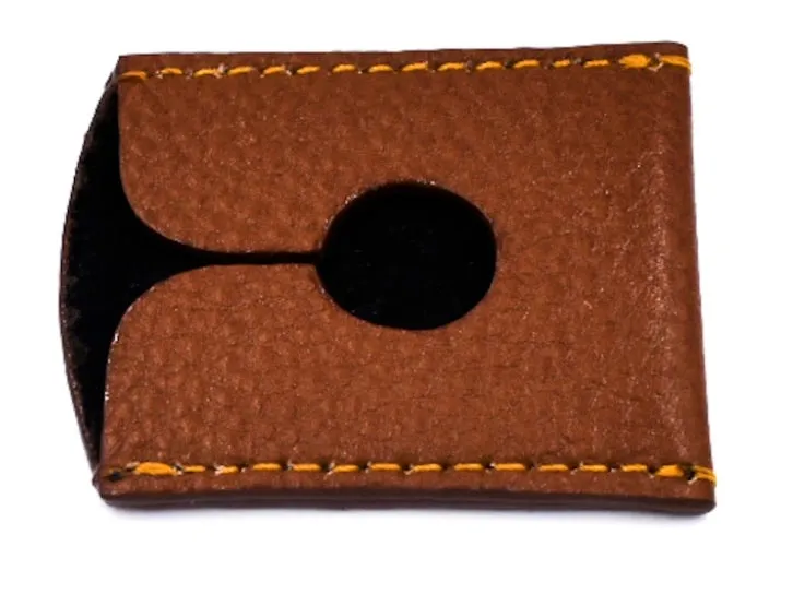 Parker Leather Double Edge Safety Razor Travel Cover Brown