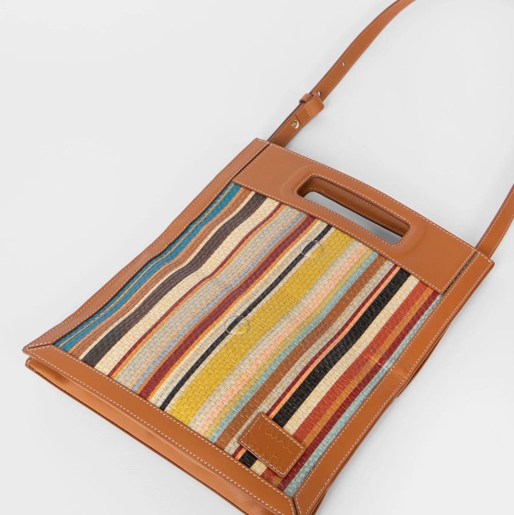 Paul Smith - Signature Stripe Raffia Cross-Body Bag