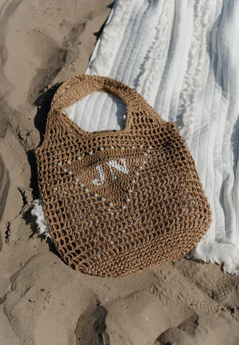 Personalized Raffia Bag