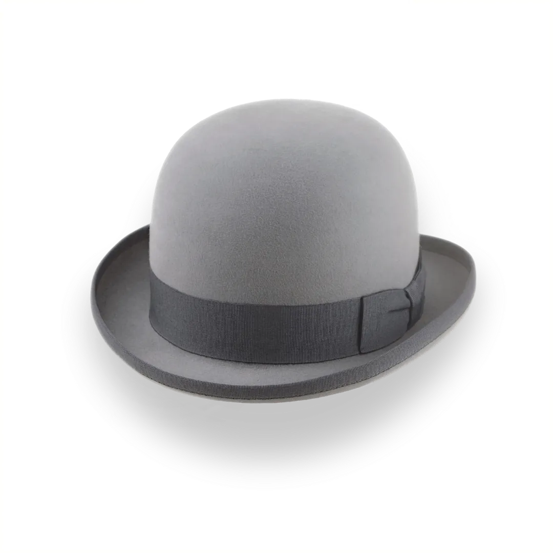 Pewter Grey Men's Bowler Hat in Stylish Fur Felt | The Coke