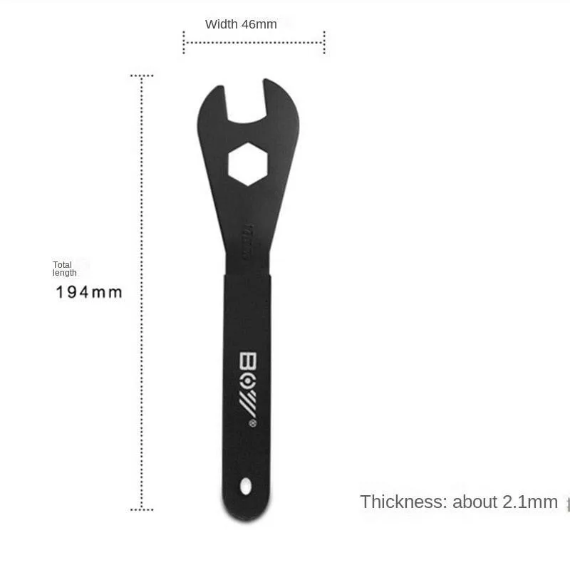 Portable High Carbon Steel Cone Bike Axle Wrenches Set Bicycle Spindle Hand Spanner Cycling Outdoor Repair Tools Accesories Kit