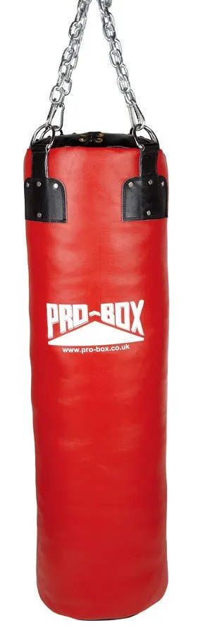 Pro Box Red Heavy Leather Punch Bag 3ft (27kg)