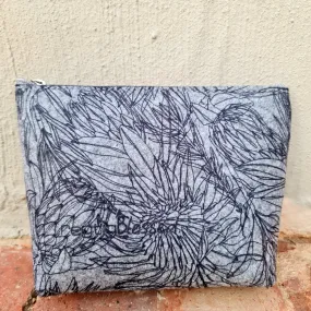 Protea Lines - Recycled Felt Cosmetic Bag